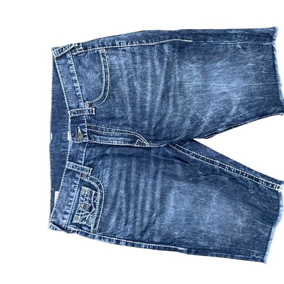 True Religion Jeans Shorts Size 36 RICKY Blue - Picture 5 of 5